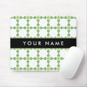 Blattmuster, grüne Blätter, Ihr Name Mousepad (Mit Mouse)