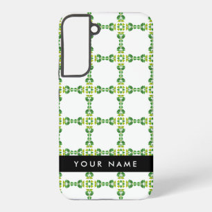 Blattmuster, grüne Blätter, Ihr Name Samsung Galaxy Hülle