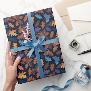 Blattmuster Herbst Natur Geschenkpapier