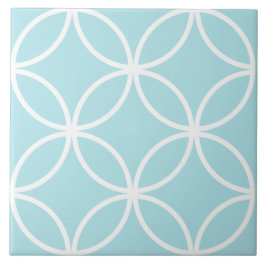 Blattmuster in blau-weiß fliese