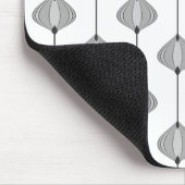 Blattmuster in Grau Mousepad (Ecke)