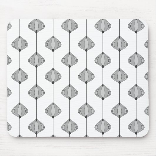 Blattmuster in Grau Mousepad (Vorne)