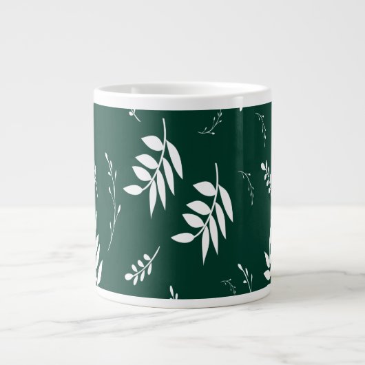 Blattmuster Jumbo-Tasse (Vorderseite)