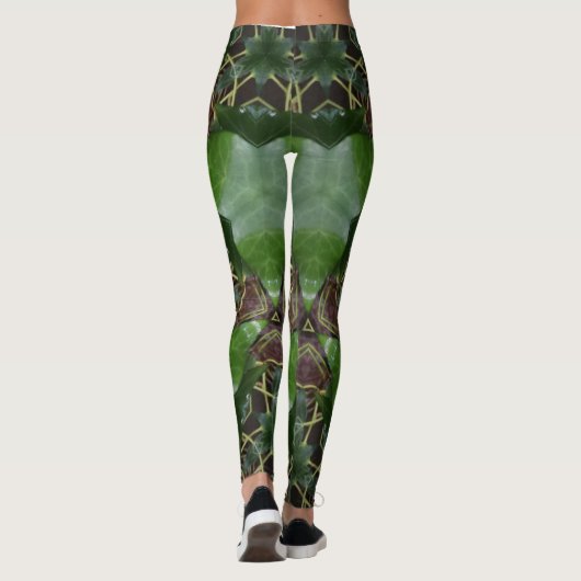 Blattmuster Leggings (Rückseite)