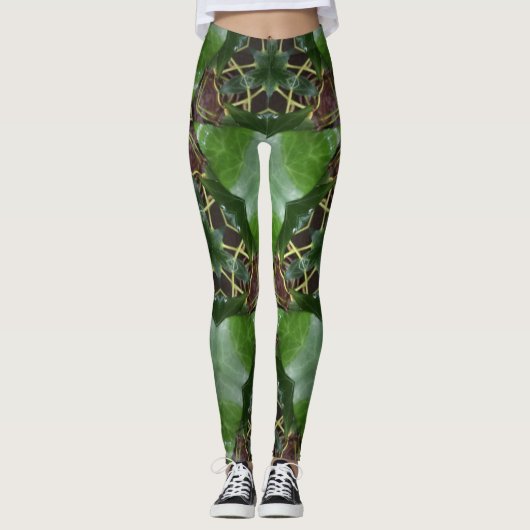 Blattmuster Leggings (Vorderseite)