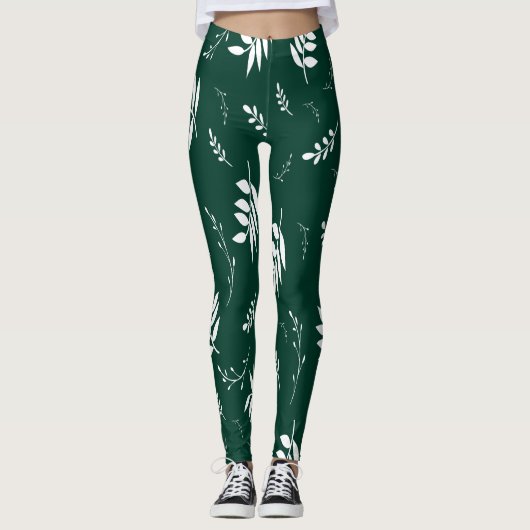 Blattmuster Leggings (Vorderseite)