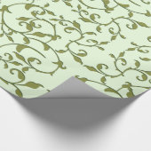 Blattmuster mit Olivenblättern Geschenkpapier (Ecke)