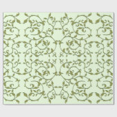Blattmuster mit Olivenblättern Geschenkpapier (Flach)