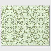 Blattmuster mit Olivenblättern Geschenkpapier (Flach)