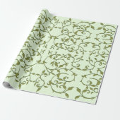 Blattmuster mit Olivenblättern Geschenkpapier (Ungerollt)