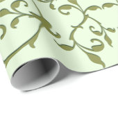 Blattmuster mit Olivenblättern Geschenkpapier (Rolleneckpunkt)
