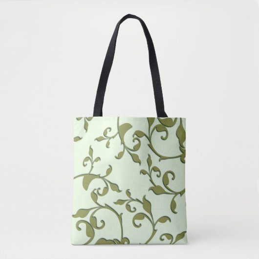 Blattmuster mit Olivenblättern Tasche (Vorderseite)