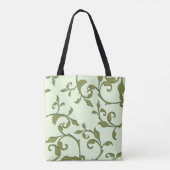 Blattmuster mit Olivenblättern Tasche (Rückseite)