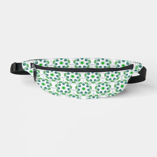 Blattmuster, Muster aus Blättern, grüne Blätter Bauchtasche (Vorderseite)