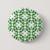 Blattmuster, Muster aus Blättern, grüne Blätter Button (Vorderseite)