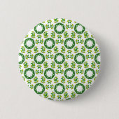 Blattmuster, Muster aus Blättern, grüne Blätter Button (Vorderseite)
