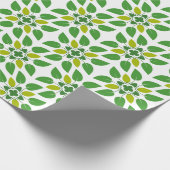 Blattmuster, Muster aus Blättern, grüne Blätter Geschenkpapier (Ecke)