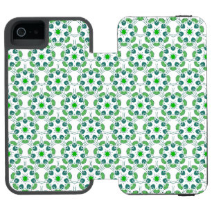 Blattmuster, Muster aus Blättern, grüne Blätter Incipio Watson™ iPhone 5 Geldbörsen Hülle