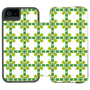 Blattmuster, Muster aus Blättern, grüne Blätter Incipio Watson™ iPhone 5 Geldbörsen Hülle