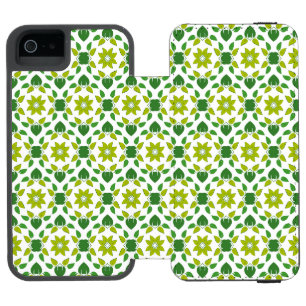 Blattmuster, Muster aus Blättern, grüne Blätter Incipio Watson™ iPhone 5 Geldbörsen Hülle