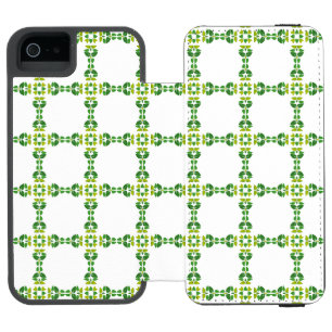 Blattmuster, Muster aus Blättern, grüne Blätter Incipio Watson™ iPhone 5 Geldbörsen Hülle