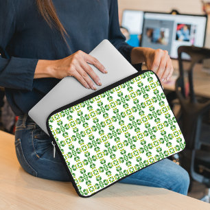 Blattmuster, Muster aus Blättern, grüne Blätter Laptopschutzhülle