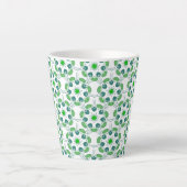 Blattmuster, Muster aus Blättern, grüne Blätter Milchtasse (Vorderseite)