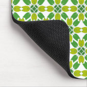 Blattmuster, Muster aus Blättern, grüne Blätter Mousepad (Ecke)