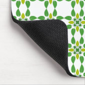 Blattmuster, Muster aus Blättern, grüne Blätter Mousepad (Ecke)