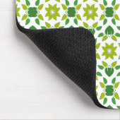 Blattmuster, Muster aus Blättern, grüne Blätter Mousepad (Ecke)