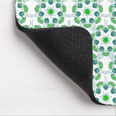 Blattmuster, Muster aus Blättern, grüne Blätter Mousepad (Ecke)