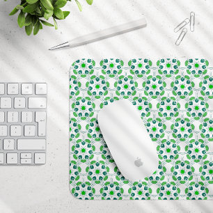 Blattmuster, Muster aus Blättern, grüne Blätter Mousepad