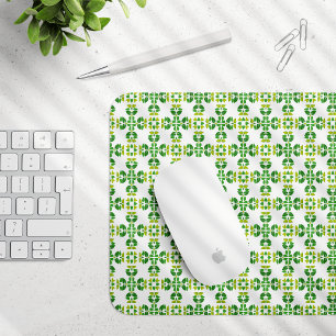 Blattmuster, Muster aus Blättern, grüne Blätter Mousepad