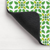 Blattmuster, Muster aus Blättern, grüne Blätter Mousepad (Ecke)