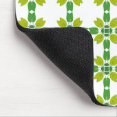 Blattmuster, Muster aus Blättern, grüne Blätter Mousepad (Ecke)