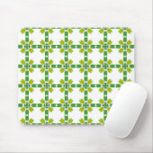 Blattmuster, Muster aus Blättern, grüne Blätter Mousepad (Mit Mouse)