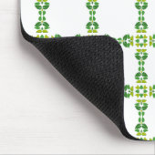 Blattmuster, Muster aus Blättern, grüne Blätter Mousepad (Ecke)