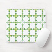 Blattmuster, Muster aus Blättern, grüne Blätter Mousepad (Mit Mouse)