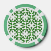 Blattmuster, Muster aus Blättern, grüne Blätter Pokerchips (Rückseite)