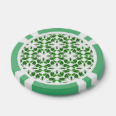 Blattmuster, Muster aus Blättern, grüne Blätter Pokerchips (Einzeln)