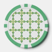 Blattmuster, Muster aus Blättern, grüne Blätter Pokerchips (Vorderseite)