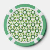 Blattmuster, Muster aus Blättern, grüne Blätter Pokerchips (Rückseite)