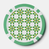 Blattmuster, Muster aus Blättern, grüne Blätter Pokerchips (Rückseite)