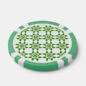 Blattmuster, Muster aus Blättern, grüne Blätter Pokerchips (Einzeln)