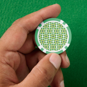 Blattmuster, Muster aus Blättern, grüne Blätter Pokerchips