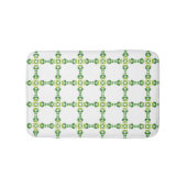 Blattmuster, Muster von Blätter, grüne Blätter Badematte (Vorderseite)