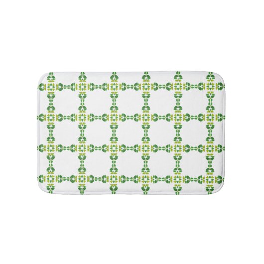 Blattmuster, Muster von Blätter, grüne Blätter Badematte (Vorderseite)