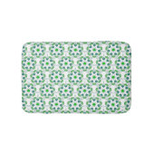 Blattmuster, Muster von Blätter, grüne Blätter Badematte (Vorderseite)