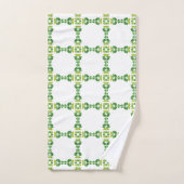 Blattmuster, Muster von Blätter, grüne Blätter Badhandtuch Set (Handtuch)