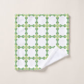 Blattmuster, Muster von Blätter, grüne Blätter Badhandtuch Set (Waschlappen)